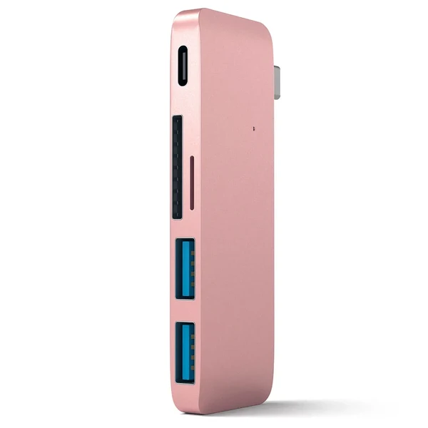 Алюмінієвий USB-хаб Satechi Type-C Pass Through Rose Gold у Броварах