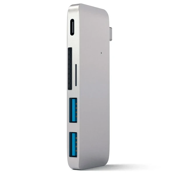 Алюмінієвий USB-хаб Satechi Type-C Pass Through Silver у Броварах