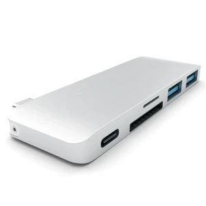 Алюминиевый USB-хаб Satechi Type-C Pass Through Silver - Фото 2