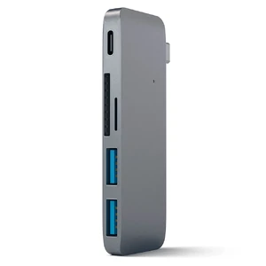 Алюмінієвий USB-хаб Satechi Type-C Pass Through Space Gray ST-TCUPM - Фото 1