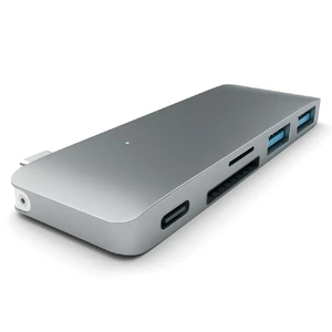 Алюмінієвий USB-хаб Satechi Type-C Pass Through Space Gray - Фото 2
