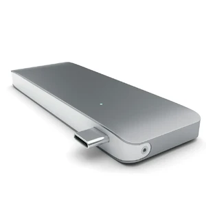Алюмінієвий USB-хаб Satechi Type-C Pass Through Space Gray - Фото 3