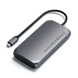 Хаб Satechi USB-C Multimedia Adapter M1 Space Gray для MacBook iPad - Фото 3