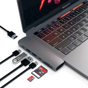 Алюминиевый хаб Satechi USB-C Pro Hub Space Gray - Фото 4