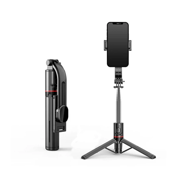 Селфі-палка зі штативом та LED підсвіткою для iPhone/Android, поворот на 360°, 116 см | iLoungeMax Selfie