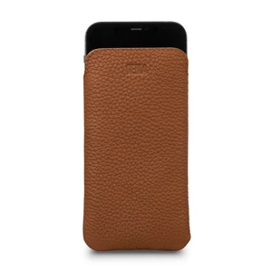 Кожаный чехол-карман Sena UltraSlim Tan для iPhone 12 mini - Фото 3