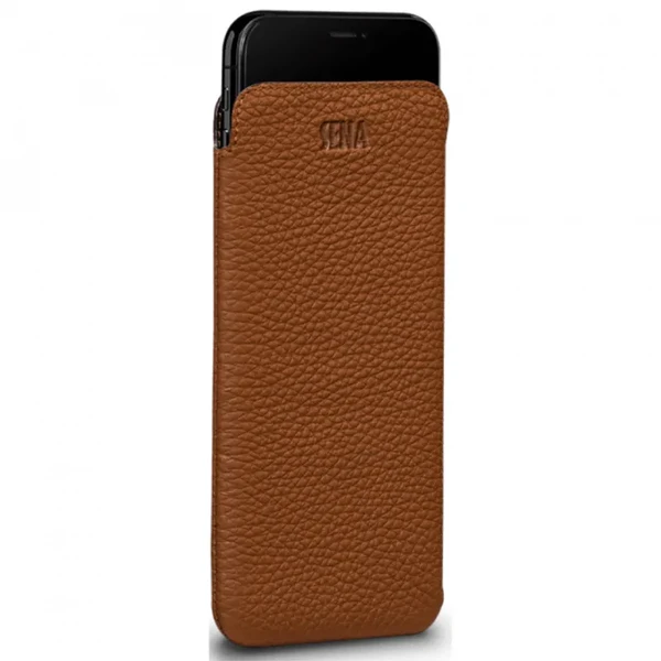Коричневий шкіряний чохол-кишеню Sena Cases UltraSlim Leather Sleeve для iPhone XS Max | 11 Pro Max