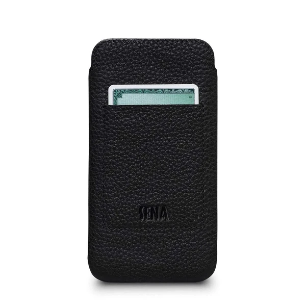 Шкіряний чохол Sena Cases UltraSlim Leather Wallet Sleeve Black для iPhone X | ХS | 11 Pro