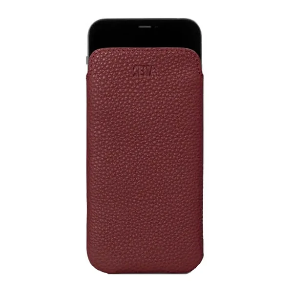 Шкіряний чохол-кишеня Sena Ultraslim Wallet Bordo для iPhone 13 Pro Max
