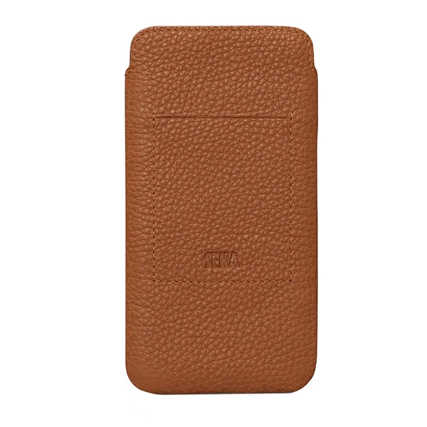 Шкіряний чохол-кишеня Sena UltraSlim Wallet Tan для iPhone 12 mini