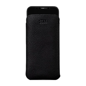 Черный кожаный чехол-карман Sena UltraSlim Wallet Black для iPhone 13 Pro Max