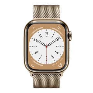 Смарт-часы Apple Watch Series 8 GPS+Cellural, 45mm Gold Stainless Steel Case with Gold Milanese Loop (MNKP3/MNKQ3) - Фото 2