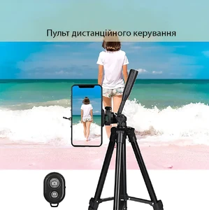 Универсальный штатив тренога для телефона / фотоаппарата / GoPro / кольцевой лампы с пультом управления, 1m | iLoungeMax NA-3120 - Фото 5