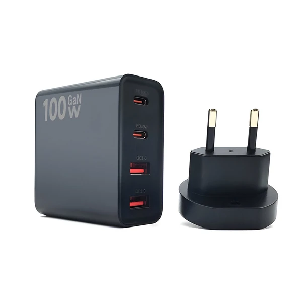 Швидка зарядка GaN 100W PD для MacBook / iPhone / iPad, 2x USB-A та 2x USB-C | iLoungeMax GaN Fast Charging