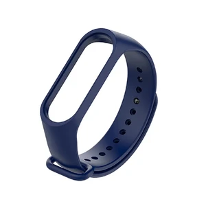Силіконовий ремінець iLoungeMax для фітнес-браслета Xiaomi Mi Band 3 | 4 Dark Blue - Фото 2
