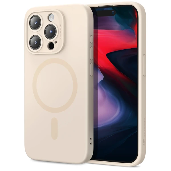 Силіконовий чохол з MagSafe ESR Cloud Soft Case Halolock Light Tan для iPhone 15 Pro Max