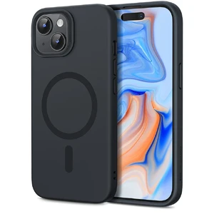 Силиконовый чехол с MagSafe ESR Cloud Soft Case Halolock Black для iPhone 15 Plus 4894240178065  - Фото 1
