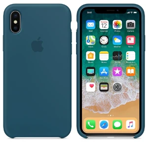 Силиконовый чехол Apple Silicone Case Cosmos Blue (MR6G2) для iPhone X - Фото 3