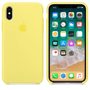 Силиконовый чехол Apple Silicone Case Lemonade (MRG32) для iPhone X - Фото 3