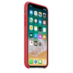 Силіконовий чохол Apple Silicone Case Red Raspberry (MRG12) для iPhone X - Фото 4