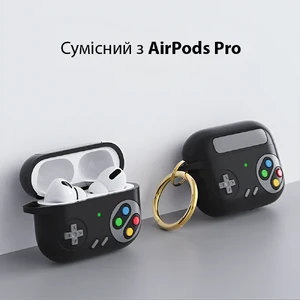 Силиконовый чехол для AirPods Pro 2 | Pro с кольцом | iLoungeMax 3D Game Console Pink - Фото 6