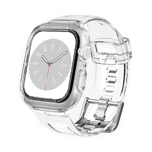 Силіконовий чохол-ремінець Spigen Liquid Crystal Pro Clear для Apple Watch 45mm
