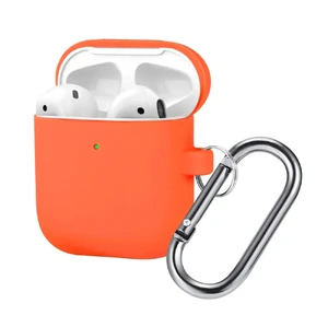 Силіконовий чохол із карабіном iLoungeMax TPU Case Papaya для AirPods 2 | 1  - Фото 1