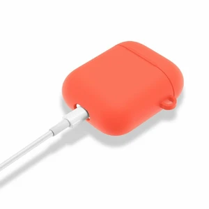 Силіконовий чохол із карабіном iLoungeMax TPU Case Papaya для AirPods 2 | 1 - Фото 3