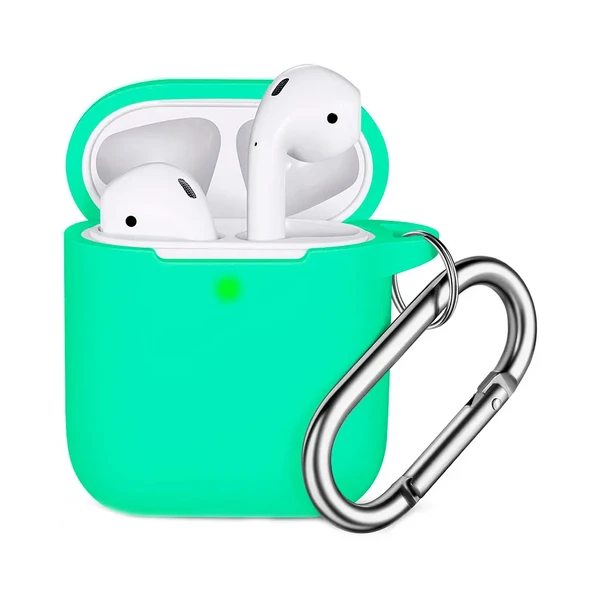 Силіконовий чохол із карабіном iLoungeMax TPU Case Spearmint для AirPods 2 | 1
