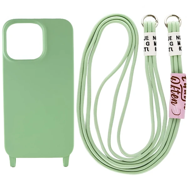 Силіконовий чохол з ремінцем iLoungeMax Crossbody Case Mint для iPhone 11