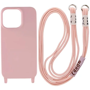 Силіконовий чохол з ремінцем iLoungeMax Crossbody Case Pink для iPhone 11  - Фото 1