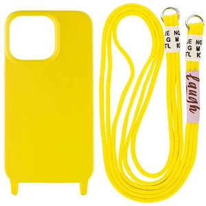 Силиконовый чехол с ремешком iLoungeMax Crossbody Case Yellow для iPhone 11  - Фото 1