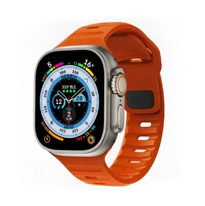 Силиконовый ремешок для Apple Watch Ultra 49mm | 45mm | 44mm | 42mm | iLoungeMax Nomad Sport Band Orange  - Фото 1