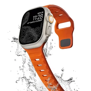 Силиконовый ремешок для Apple Watch Ultra 49mm | 45mm | 44mm | 42mm | iLoungeMax Nomad Sport Band Orange - Фото 7