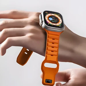 Силиконовый ремешок для Apple Watch Ultra 49mm | 45mm | 44mm | 42mm | iLoungeMax Nomad Sport Band Orange - Фото 4