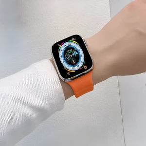 Силиконовый ремешок для Apple Watch Ultra 49mm | 45mm | 44mm | 42mm | iLoungeMax Nomad Sport Band Orange - Фото 6
