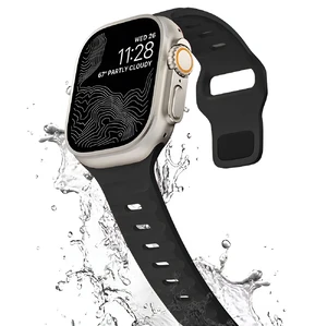 Силиконовый ремешок для Apple Watch Ultra 49mm | 45mm | 44mm | 42mm | iLoungeMax Nomad Sport Band Light Gray - Фото 7
