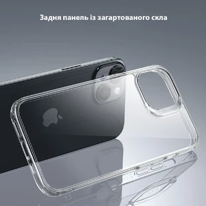 Стеклянный чехол ESR Ice Shield Series 9H Tempered Glass Back Cover Clear для iPhone 15 - Фото 3