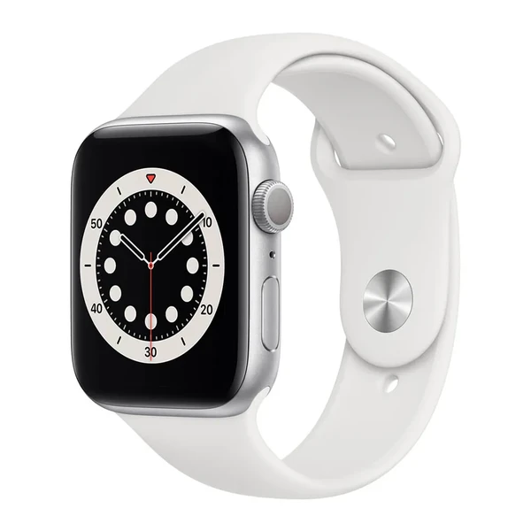 б/в Смарт-годинник Apple Watch Series 6 44mm Silver Aluminium Case with Sport Band (M00D3) у Рівному
