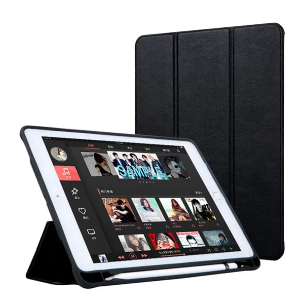 Чохол з тримачем для стилуса iLoungeMax Protective Smart Cover Black для iPad 9.7" (2017 | 2018)