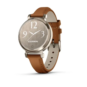 Смарт-часы Garmin Lily 2 Classic Cream Gold с кожаным ремешком Tan Leather Band