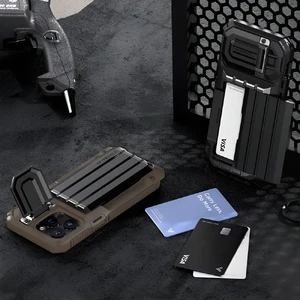 Протиударний чохол-гаманець VRS Design Case Damda Glide Ultimate Black для iPhone 15 Pro - Фото 8