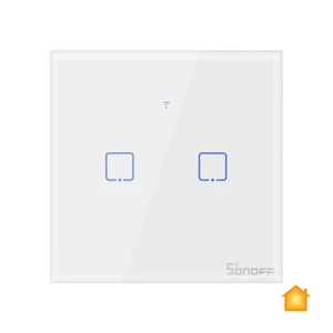 Розумний сенсорний вимикач HomeKit Sonoff TX T0EU2C (2 канали)