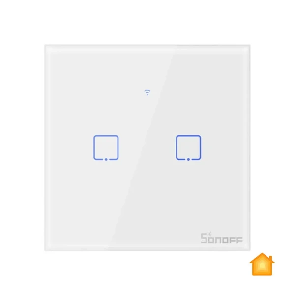 Розумний сенсорний вимикач HomeKit Sonoff TX T0EU2C (2 канали)