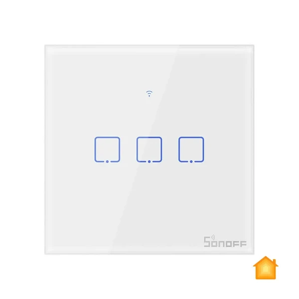Розумний сенсорний вимикач HomeKit Sonoff TX T0EU3C (3 канали)