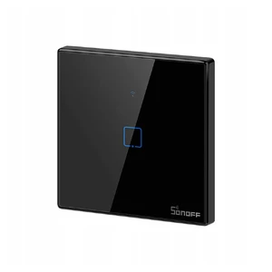 Чорний розумний вимикач HomeKit Sonoff TX T3EU1C (1 канал) - Фото 3