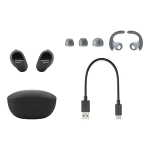 Бездротові Bluetooth навушники Sony WF-SP800N Black - Фото 3