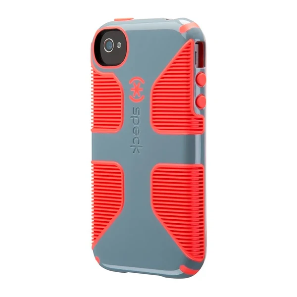 Защитный чехол Speck CandyShell Grip Nickel Grey | Warning Orange для iPhone 4 | 4S