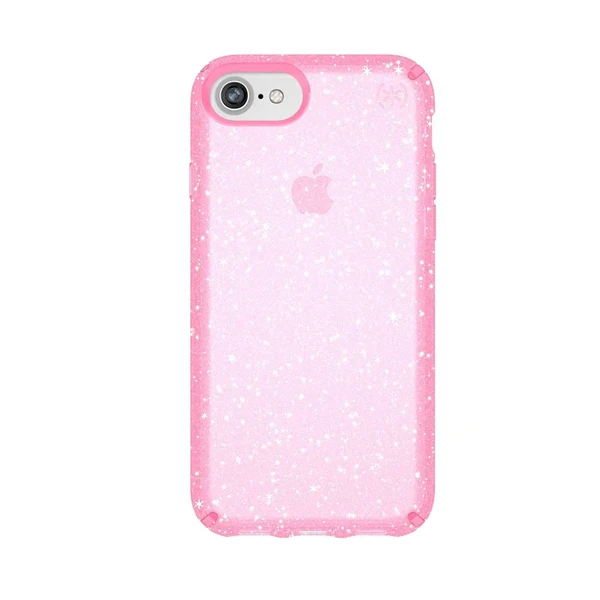 Чохол-накладка Speck Presidio Clear + Glitter Bella Pink With Gold Glitter для iPhone SE 3 | SE 2 | 8 | 7 | 6s | 6 у Миколаєві