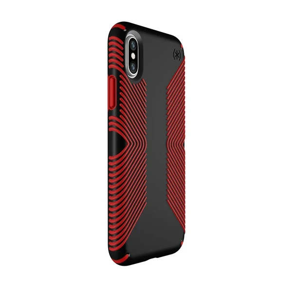 Захисний чохол Speck Presidio Grip Black | Dark Poppy Red для iPhone X | XS